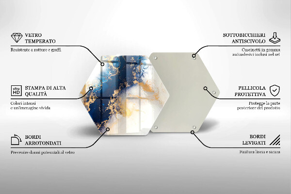 Kuchynská doska zo skla Abstrakcia s modrou