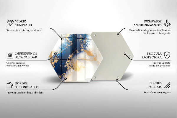 Kuchynská doska zo skla Abstrakcia s modrou