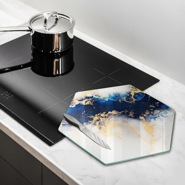 Kuchynská doska zo skla Abstrakcia s modrou