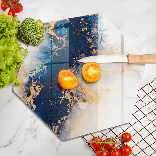 Kuchynská doska zo skla Abstrakcia s modrou