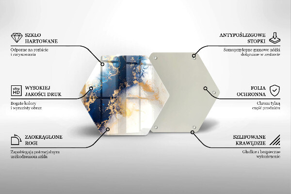 Kuchynská doska zo skla Abstrakcia s modrou