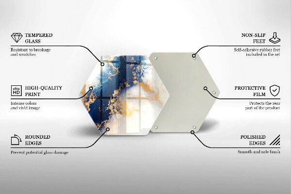 Kuchynská doska zo skla Abstrakcia s modrou