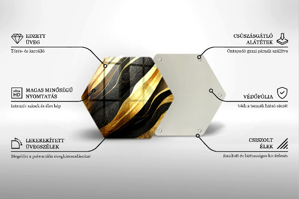 Kuchynská doska zo skla Elegantná abstrakcia