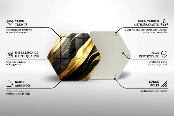 Kuchynská doska zo skla Elegantná abstrakcia