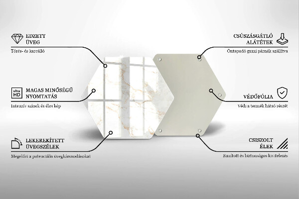 Kuchynská doska veľká zo skla Elegantný mramorový kameň