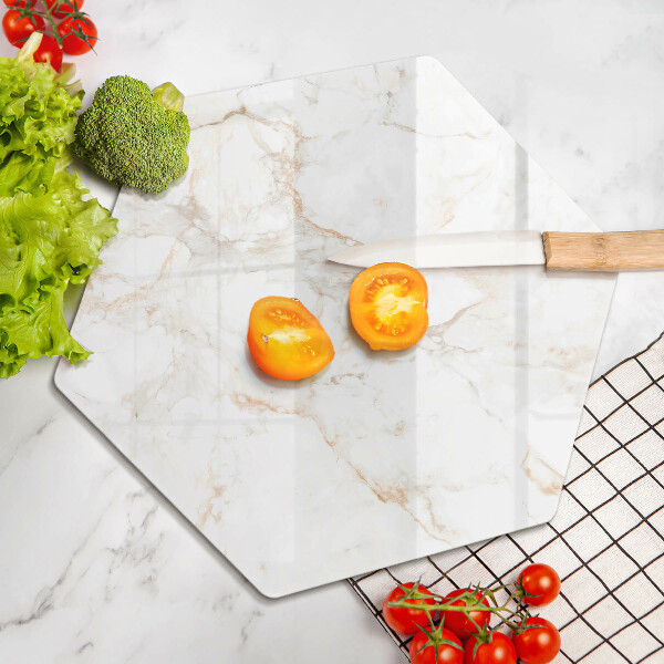 Kuchynská doska veľká zo skla Elegantný mramorový kameň
