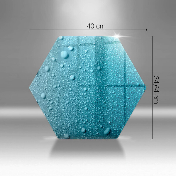 Kuchynská doska veľká zo skla Kvapky vody
