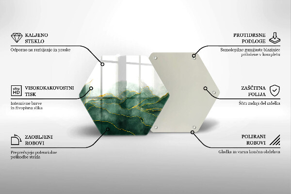 Kuchynská doska veľká zo skla Abstraktná príroda