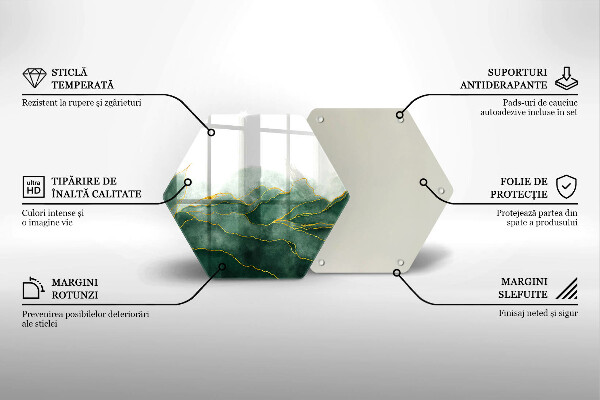 Kuchynská doska veľká zo skla Abstraktná príroda