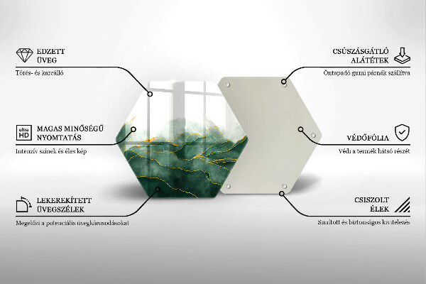 Kuchynská doska veľká zo skla Abstraktná príroda