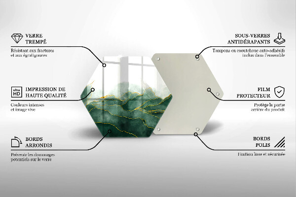 Kuchynská doska veľká zo skla Abstraktná príroda