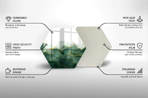 Kuchynská doska veľká zo skla Abstraktná príroda