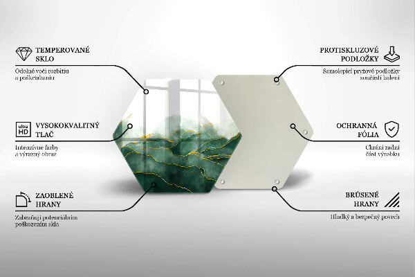 Kuchynská doska veľká zo skla Abstraktná príroda