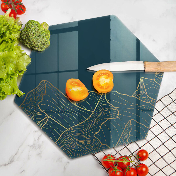 Kuchynská doska veľká zo skla Abstraktné hory