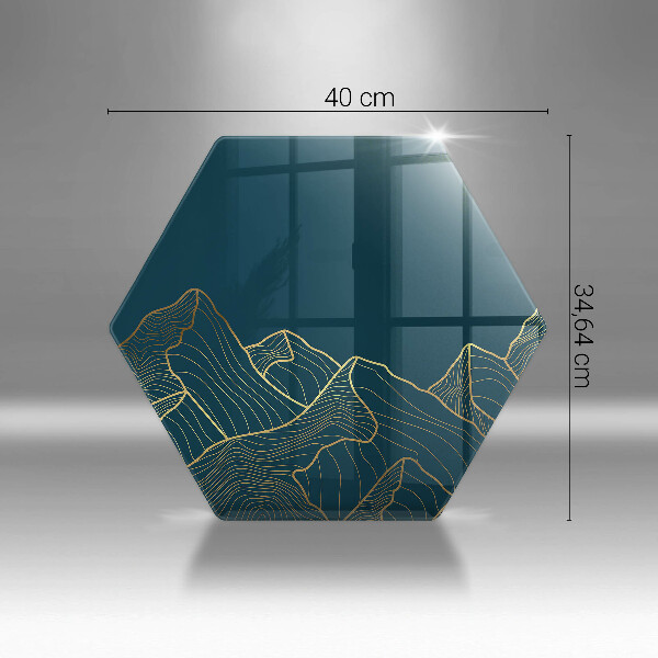 Kuchynská doska veľká zo skla Abstraktné hory