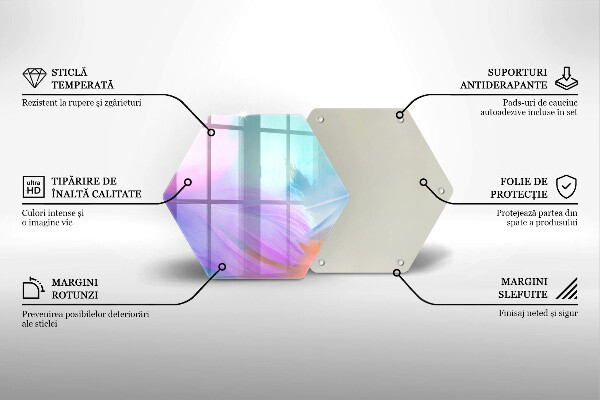 Kuchynská doska zo skla Pastelové perie