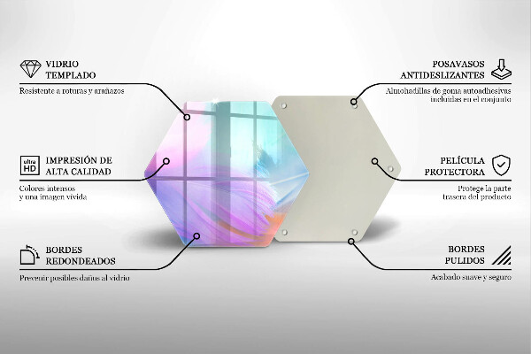 Kuchynská doska zo skla Pastelové perie