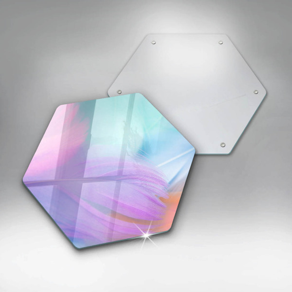 Kuchynská doska zo skla Pastelové perie