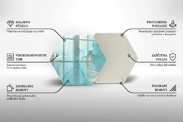 Kuchynská doska zo skla Kamenná abstrakcia