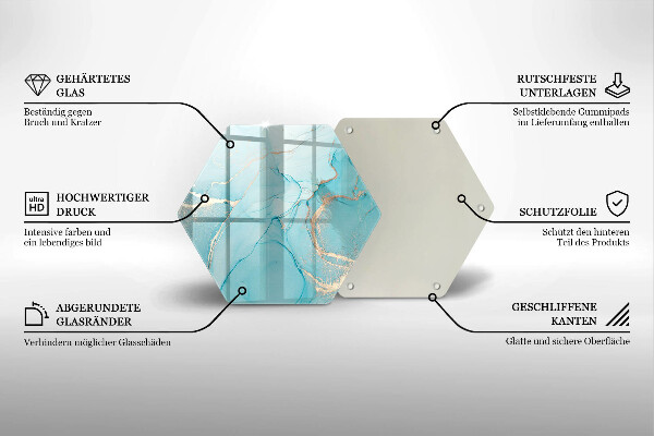Kuchynská doska zo skla Kamenná abstrakcia