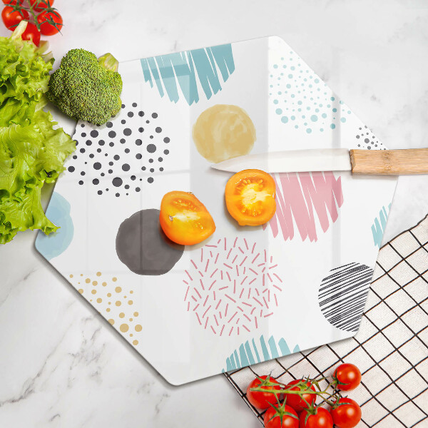 Kuchynská doska zo skla Maľované tvary