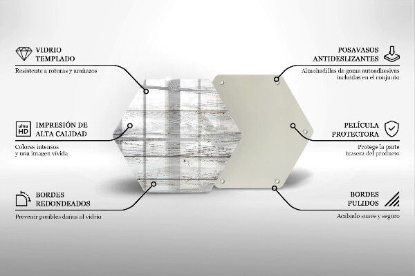 Kuchynská doska zo skla Svetlé drevené dosky