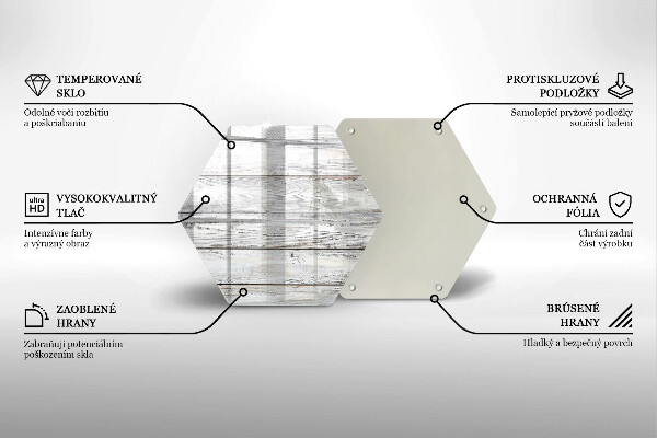 Kuchynská doska zo skla Svetlé drevené dosky