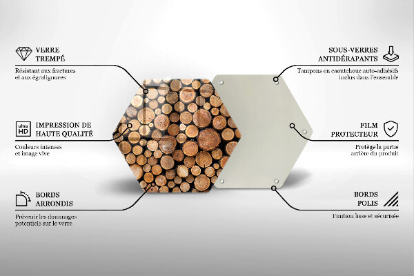 Kuchynská doska zo skla Kmene stromov