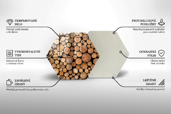 Kuchynská doska zo skla Kmene stromov