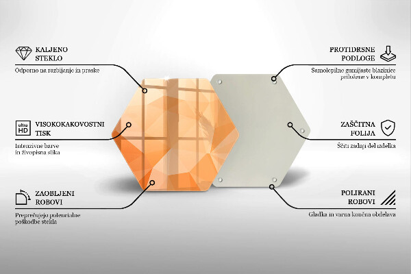 Kuchynská doska zo skla Geometrické pozadie