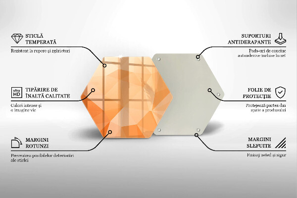 Kuchynská doska zo skla Geometrické pozadie