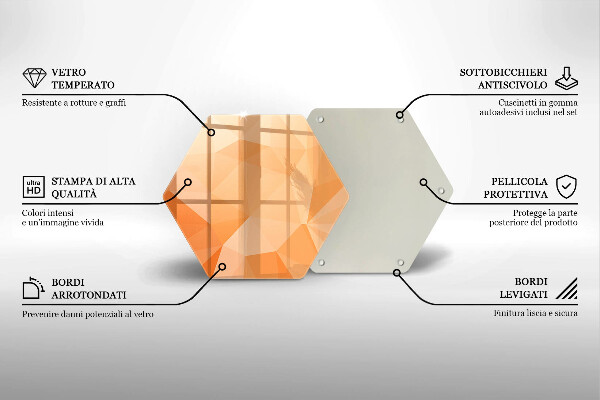 Kuchynská doska zo skla Geometrické pozadie