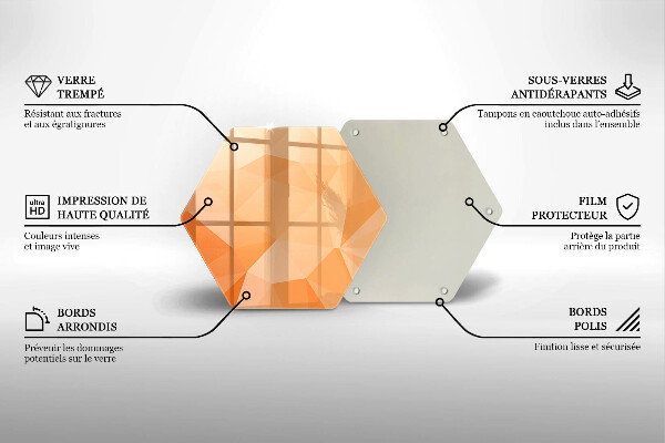 Kuchynská doska zo skla Geometrické pozadie
