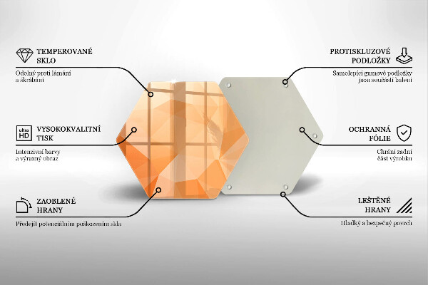 Kuchynská doska zo skla Geometrické pozadie