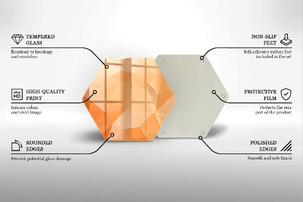 Kuchynská doska zo skla Geometrické pozadie