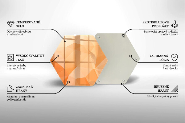 Kuchynská doska zo skla Geometrické pozadie