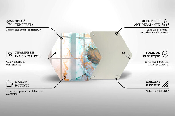 Kuchynská doska zo skla Mramorová abstrakcia