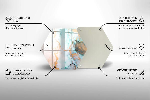 Kuchynská doska zo skla Mramorová abstrakcia
