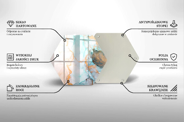 Kuchynská doska zo skla Mramorová abstrakcia