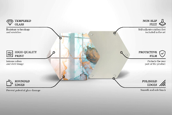 Kuchynská doska zo skla Mramorová abstrakcia
