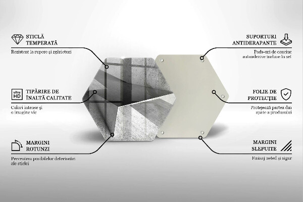 Kuchynská doska zo skla Konkrétna abstrakcia