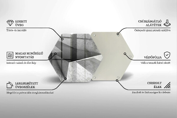Kuchynská doska zo skla Konkrétna abstrakcia