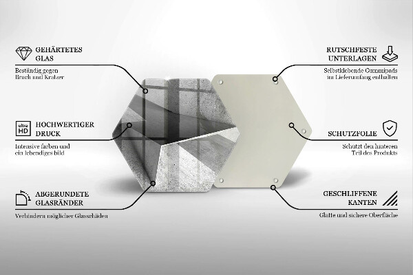 Kuchynská doska zo skla Konkrétna abstrakcia
