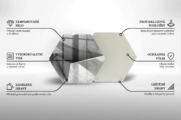 Kuchynská doska zo skla Konkrétna abstrakcia