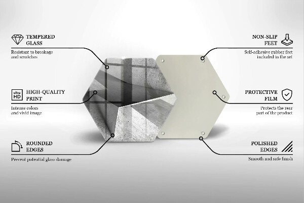 Kuchynská doska zo skla Konkrétna abstrakcia