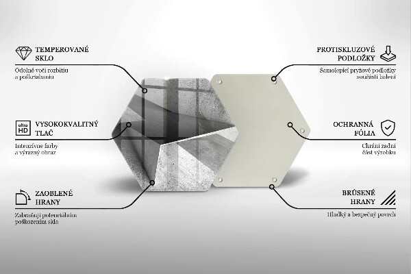 Kuchynská doska zo skla Konkrétna abstrakcia