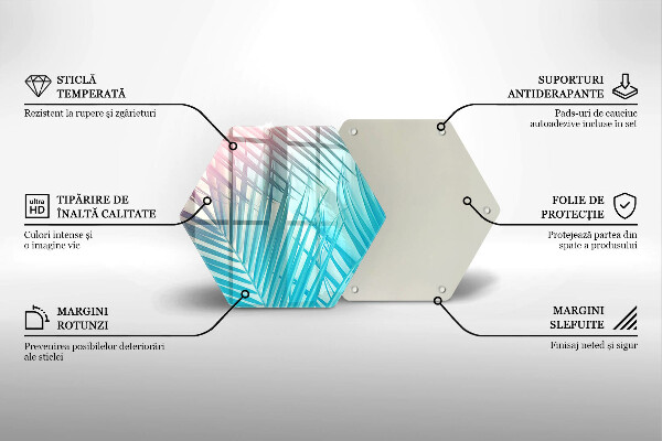 Kuchynská doska zo skla Pastelové listy