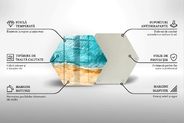 Kuchynská doska zo skla Plážové pobrežie a more