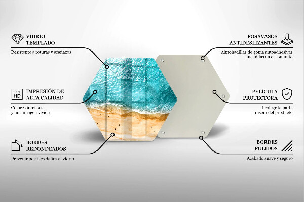 Kuchynská doska zo skla Plážové pobrežie a more