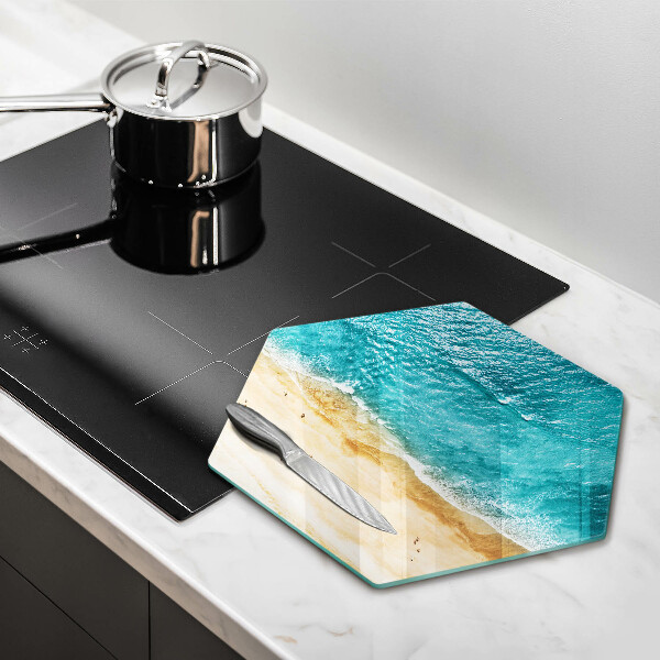 Kuchynská doska zo skla Plážové pobrežie a more